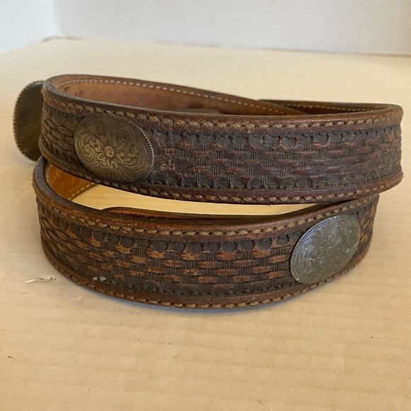 RARE Sunset Trails Sterling & 10k Gold Engraved CONCHO Ranger Belt Buckle - Picture 3 of 16